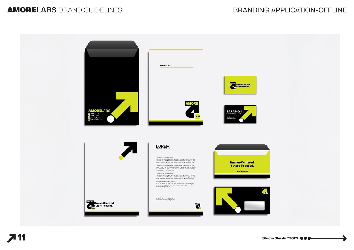 Amore Labs stationery application