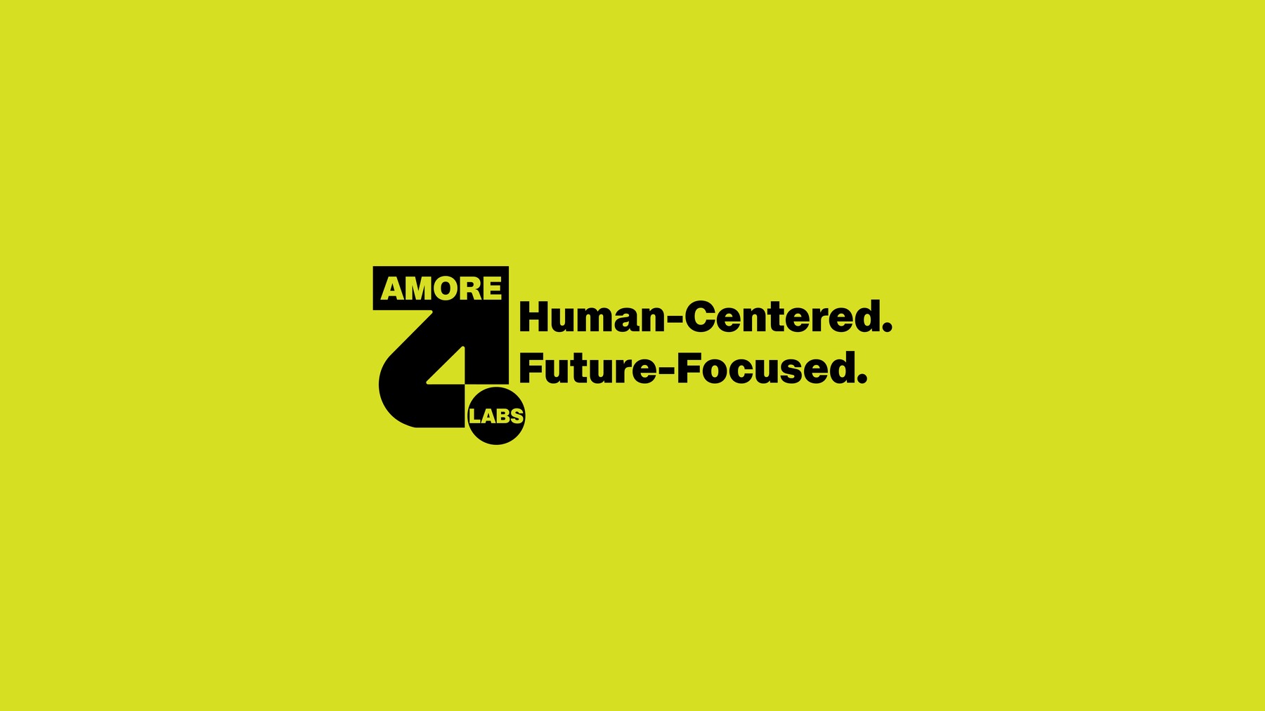 Amore Labs logo mark — the dot and arrow forming a hidden A