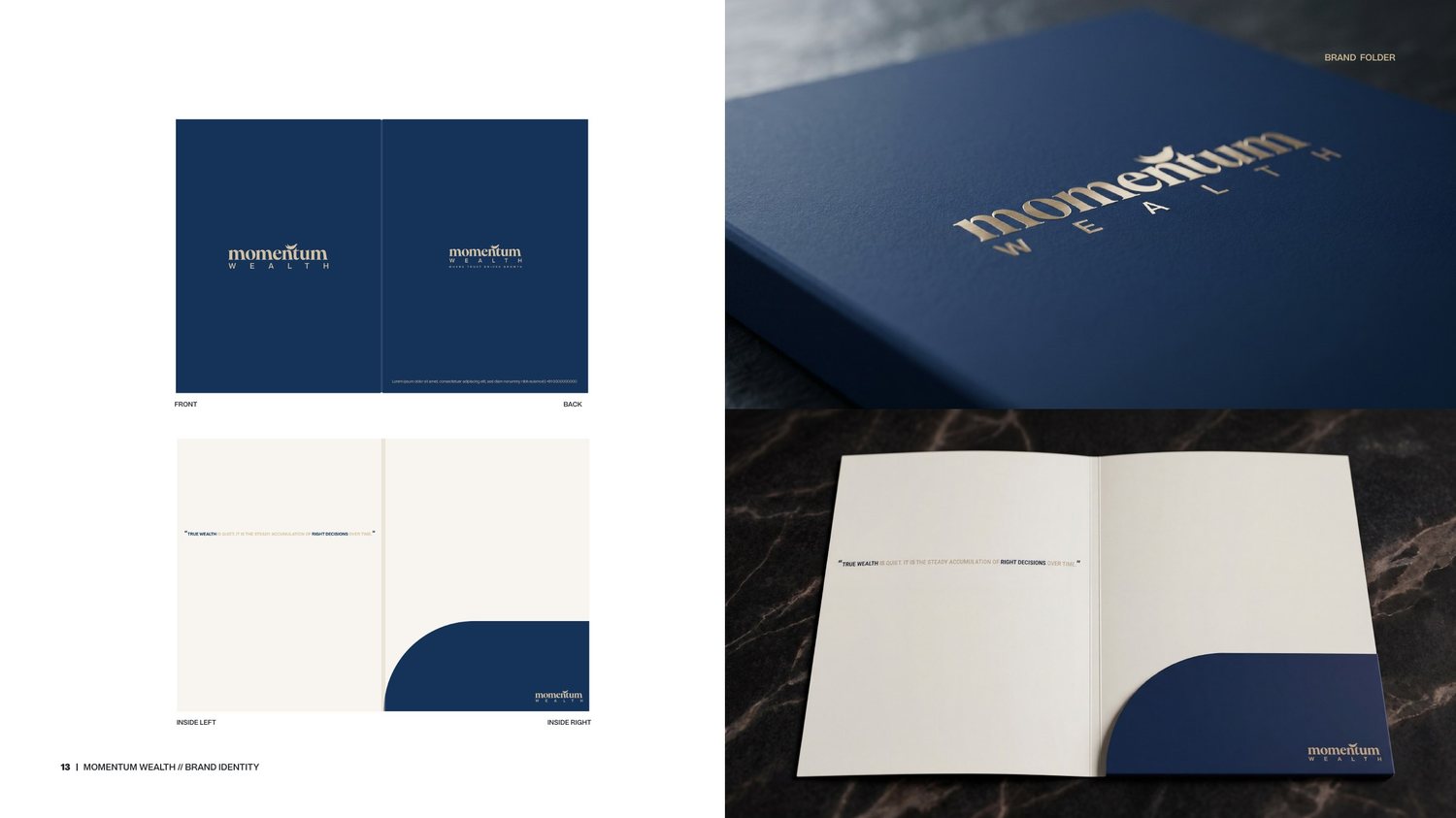 Momentum Wealth brand folder application