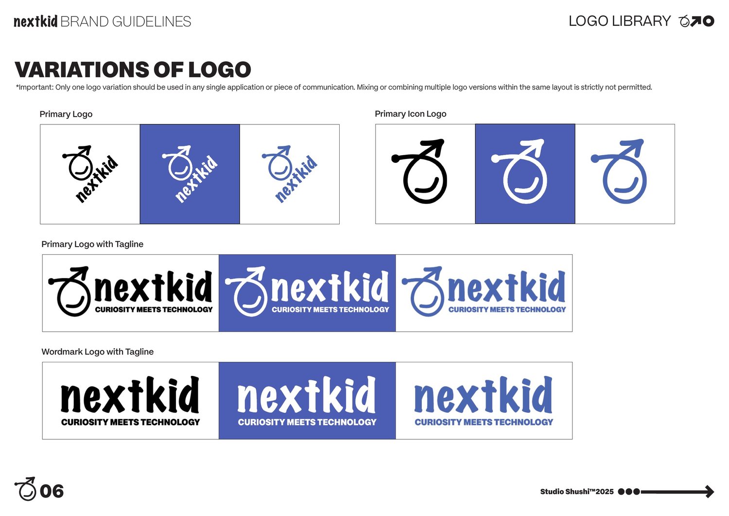 NextKid logo variations and lockups